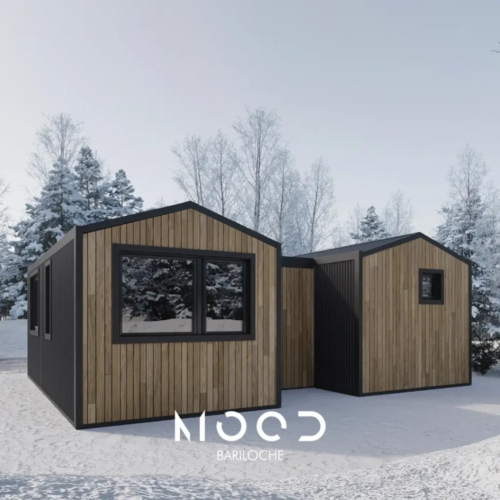 Vista exterior trasera - casas modulares