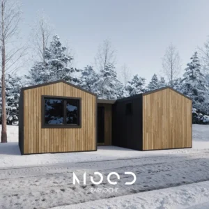 Vista exterior delantera - casas modulares