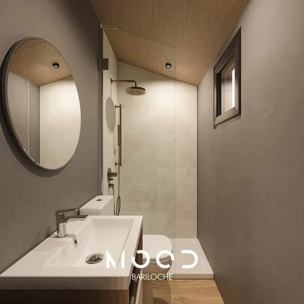 Vista interior baño 2 - casas modulares