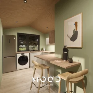 Vista interior cocina - casas modulares