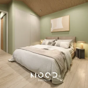 Vista interior dormitorio 1 - casas modulares